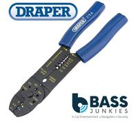 DRAPER 13657 - 215mm CT4 4 Way Terminal Crimping Tool & Wire Stripper/Cutter