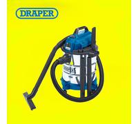 Draper 13785 230V Wet and Dry Vacuum Cleaner with Stainless Steel Tank, 20L, 125