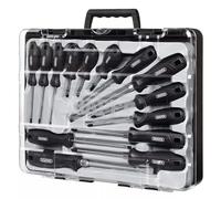 Draper 14 Piece Hard Grip Slotted, Philips, Pozidriv Screwdriver Set Case 13587
