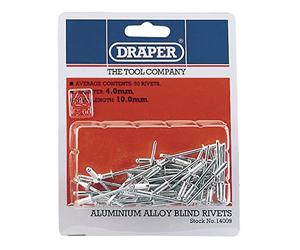 Draper 14009 Blind Rivets, 4 mm x 10 mm Size