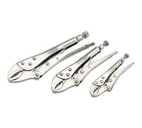 Draper 14040 9006/3 Curved Jaw Self Grip Pliers Set,140mm,185mm and 220mm, 3 Pcs