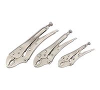 Draper 14040 Curved Jaw Self Grip Pliers Set 3 Piece