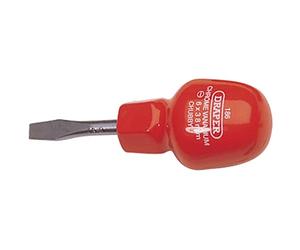 Draper 14095 186 Plain Slot Cabinet Pattern Chubby Screwdriver, 6mm x 38mm