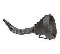 Draper 140mm PVC Flexible Funnel | Gauze Filter | Handle for Efficient Refilling | Multifunctional Funnels | 56141, Black