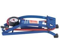 Draper 1x Single Cylinder Foot Pump with Pressure Gauge Professional Tool 14172