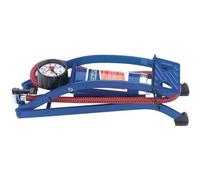 Draper 14172 Single Cylinder Foot Pump with Pressure Gauge, 29.6cm x 9.8cm x 8.6cm,Blue