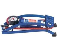 Draper 14172 Single Cylinder Foot Pump with Pressure Gauge, Blue