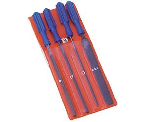 Draper 14184 Warding Hand Metal File Tool Set with Handles Metal Modeling, 100mm, 25.2cm x 6.6cm x 1.4cm, 4 Pcs