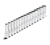 Draper 16499 1/2-Inch Square Drive Imperial 15 Piece Deep Socket Set