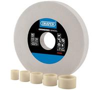 Draper Bench Grinding Wheel 150x20mm Aluminium Oxide 80 Grit 31.75mm Bore 5 Reduction Rings 99569