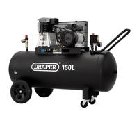 Draper 55305 Wheeled Belt-Driven Air Compressor 150L 2.2Kw each