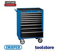 Draper 15110 Roller Tool Cabinet – 9-Drawer, 26in – Blue