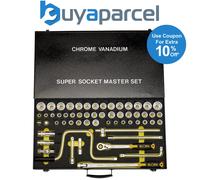 Draper Metric, Whitworth And Imperial Socket Set, 1/2" Sq. Dr. (58 Piece) 15372