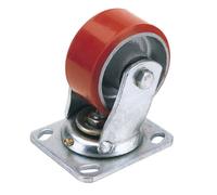 Draper 160mm Dia. Swivel Plate Fixing Heavy Duty Polyurethane Wheel - S.w.l. 400Kg 65529