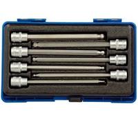 Draper 16297 3/8 Inch Square Drive Hexagonal Socket Bit Set, 150mm , Blue