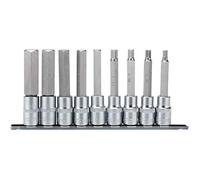Draper 16308 1/2-Inch Square Drive Metric 100 mm Long Hexagonal Socket Bit 9 Piece Set
