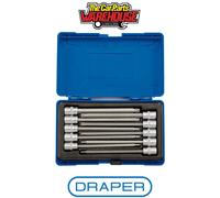 Draper Expert Socket Bit Set 16311 Tx‑Star® 3/8in Sq Drive 150mm Long - 10 Piece