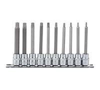 Draper 16333 TX-Star 3/8-Inch Square Drive Security 100 mm Socket Bit 10-Piece Set
