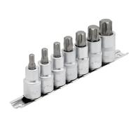 Draper 16341 Draper TX-STAR® Plus Socket Bit Set, 1/2" Sq. Dr., 55mm (7 Pie