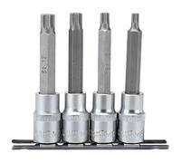 Draper 16350 1/2" Square Drive 100MM Long Spline Socket 4 Bits Set