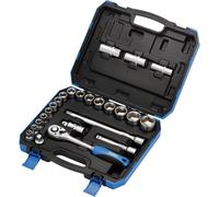 Draper 16362 1/2-Inch Square Drive Metric Socket 24 Piece Set