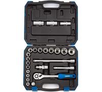 Draper 16362 1/2-Inch Square Drive Metric Socket 24 Piece Set
