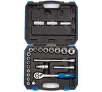 Draper 16362 24 Piece 1/2" Sq Drive Metric Socket Set Hex 10Mm - 32Mm Ratchet