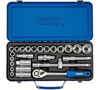 Draper 16368 1/2-Inch Square Drive Square Drive Metric 26 Piece Socket Set