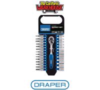 Draper 16370 Metric Socket Set 1/4" Sq Dr (27 Piece)