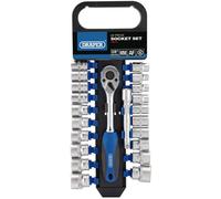 Draper 16373 Combined Mm/Af Socket And Ratchet Set 3/8in Sq. Dr. (22 Piece) per set
