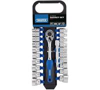 Draper 16373 Square Drive Combined MM/AF Socket and Ratchet 22 Pieces Set, 3/8"