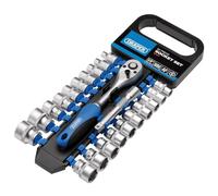 Draper 16373 Combined Mm/Af Socket And Ratchet Set 3/8in Sq. Dr. (22 Piece) per set