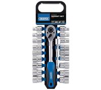 Draper Socket & Ratchet Set 16376 - 1/2-Inch Square Drive, Metric & Imperial, 20-Piece
