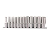 Draper 16403 Deep Socket Set On Metal Rail 1/2in Sq. Dr. (12 Piece) per set