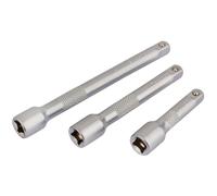 Draper 16424 1/4-Inch Square Drive Extension Bar 3 Piece Set , 1/4-Inch, Blue