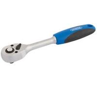 Draper Reversible Soft Grip Ratchet 1/4" Square Drive 72-Tooth Torque Socket Wrench 16427