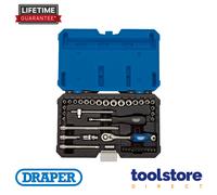 Draper Expert 16445 1/4in Square Drive Socket Set - Combined mm/AF, 40-Piece