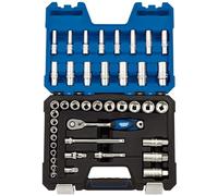 Draper 16451 3/8-Inch Square Drive Metric Socket 42 Piece Set , Blue