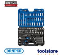 Draper 16460 MM/AF Combined Socket Set, 1/4", 3/8" and 1/2" Sq. Dr. (150 Piece)
