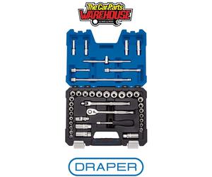 Draper 16465 Draper Expert Combined MM/AF Socket Set 3/8" Sq Dr Blue (41 Piece)