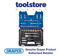 Draper 16465 Expert Combined MM/AF Socket Set, 3/8" Sq. Dr., Blue (41 Pc)