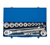Draper 16486 3/4" Square Drive Metric Socket 17 Piece Set in Metal Case