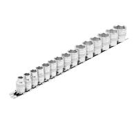 Draper 16492 Expert Metric Socket Set on a Metal Rail 3/8" Drive 15 Piece