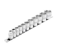 Draper 16493 Expert Expert Imperial Socket Set on a Metal Rail, 3/8 Sq. Dr. (11