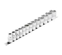 Draper 16498 Expert Expert Imperial Socket on a Metal Rail, 1/2 Sq. Dr. (13 Piec