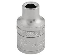 Draper 16531 3/8-Inch Square Drive 6 Point Metric Socket, 6mm Size, Blue