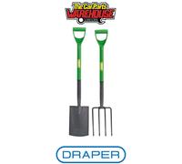 Draper 16566 Carbon Steel Garden Fork And Spade Set Green per set