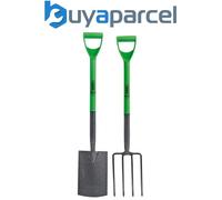 Draper 16566 Carbon Steel Garden Fork And Spade Set Green per set