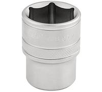 Draper 16632 1/2-Inch Square Drive Micro Satin Chrome Imperial Socket, 7/8-Inch Size, Blue