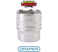 Draper 16636 6 Point Imperial Socket 1/2" Sq Dr 11/8"